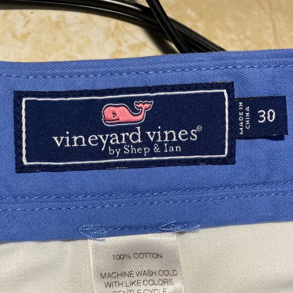 Vineyard Vines "Breaker Short" Blue w/ Neon Green Sailfish Golf Shorts Men's W30 - Picture 6 of 8
